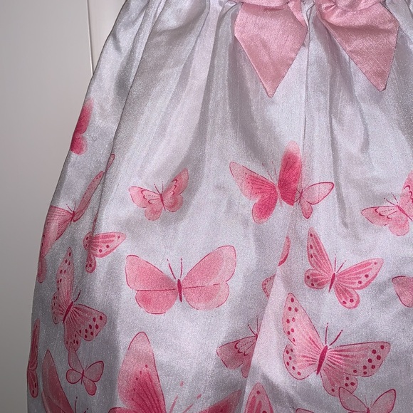 Gymboree,18-24m, Pretty Pink & White Dress w/Butterflies,Extra Fullness on Skirt - Picture 2 of 7